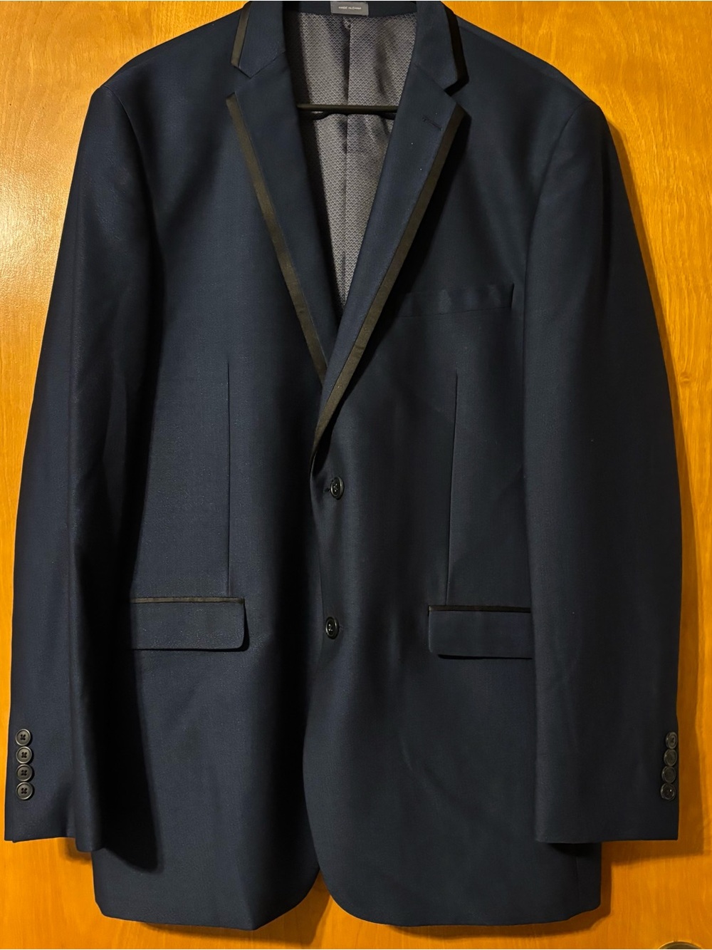 Madison Navy Sport Coat with Black Satin Trim